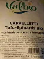 Cappelletti tofu épinards
