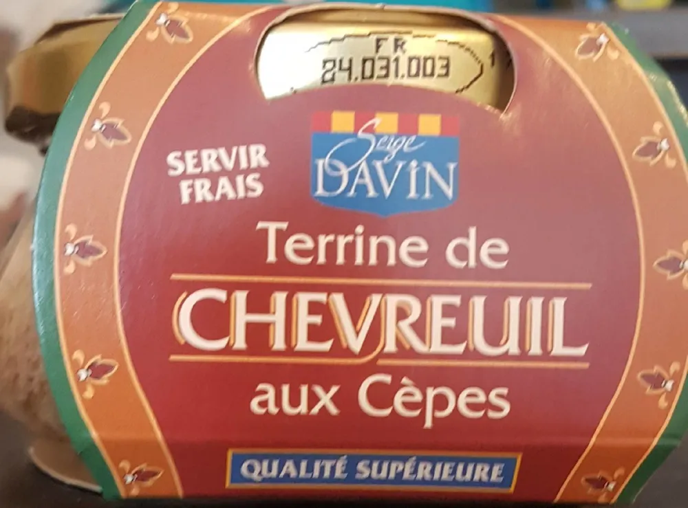 Terrine de chevreuil aux Cèpes