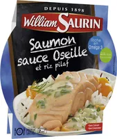 Saumon sauce Oseille et riz pilaf