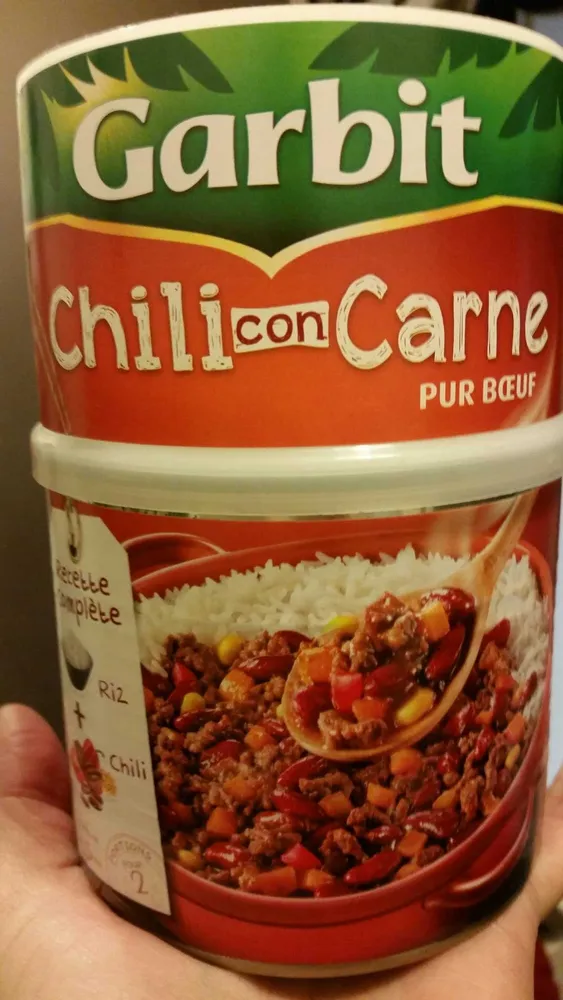 Chili con Carne Pur Boeuf et son riz