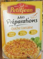Mes préparations pour quiche Lorraine