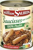Les saucisses aux lentilles 100% Poulet