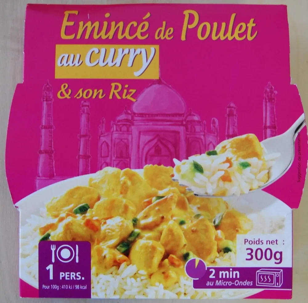 Emincé de Poulet au curry & son riz
