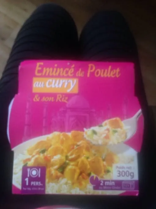 Emincé De Poulet Au Curry Et Son Riz