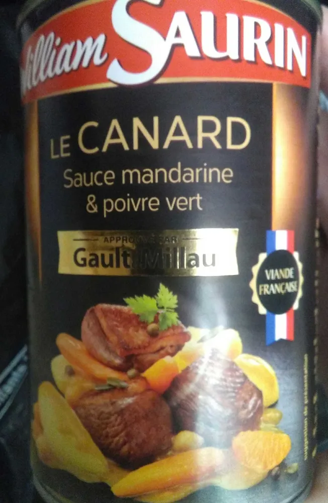 Le CANARD sauce mandarine et poivre vert