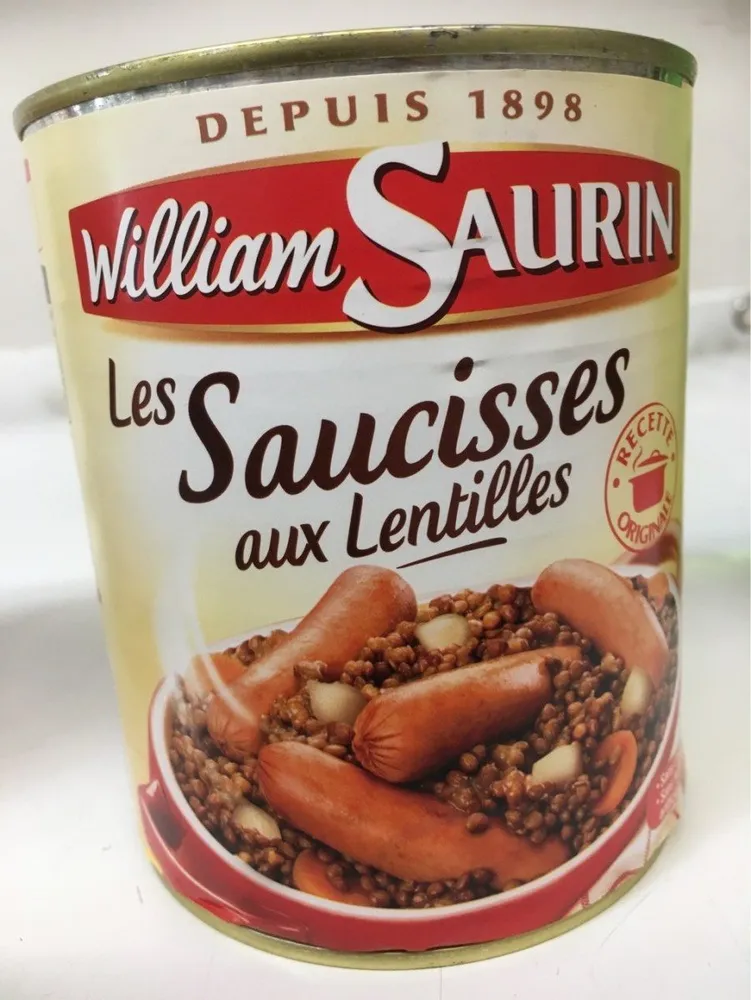 Les saucisses aux lentilles