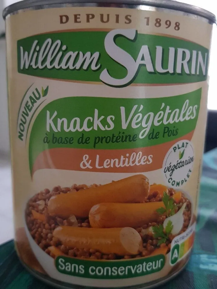 Snacks végétales et lentilles