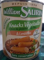 Snacks végétales et lentilles