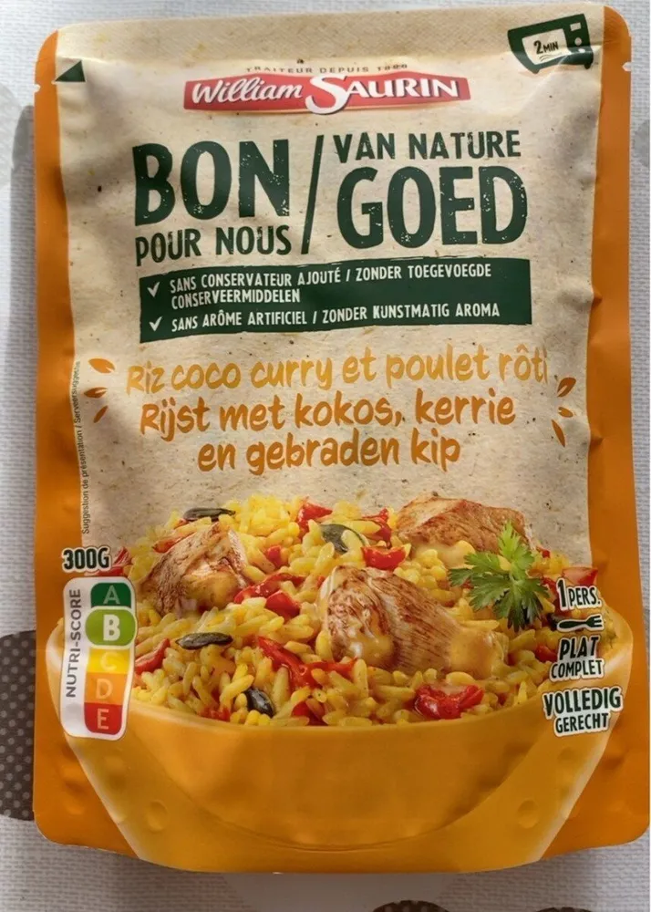 Riz coco curry et poulet rôti