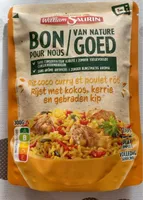 Riz coco curry et poulet rôti