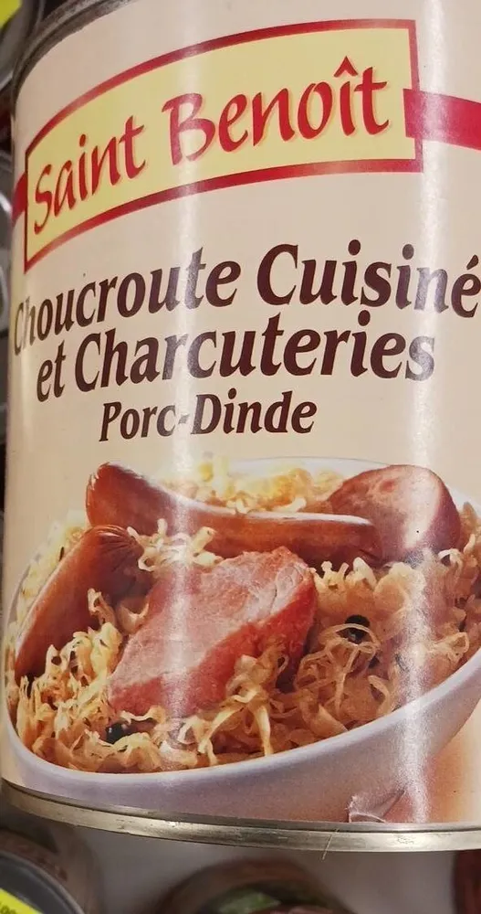 Choucroute cuisinée  et charcuteries