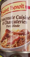 Choucroute cuisinée  et charcuteries