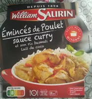 Émincés de poulet sauce curry et son riz basmati lait de coco