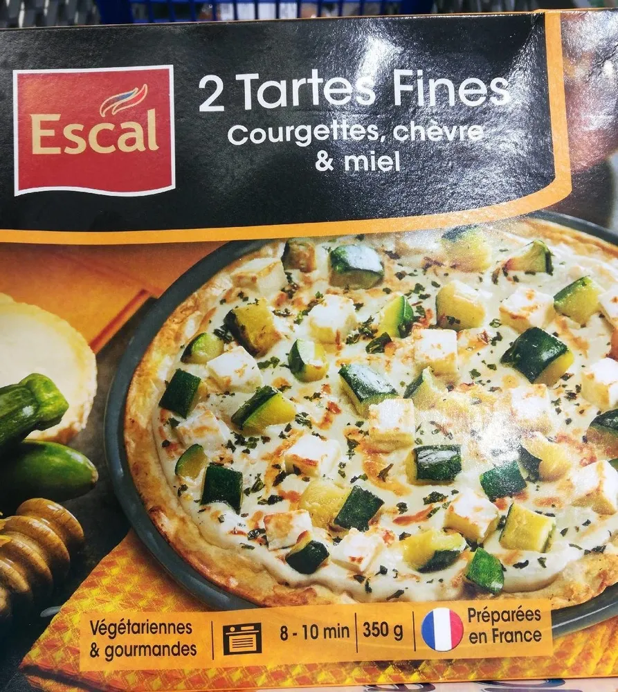 Tartes fines courgettes chevre miel