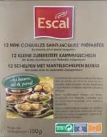12 mini coquilles Saint-Jacques(Au beurre ail & persil)