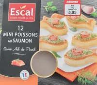 12 mini poissons au saumon