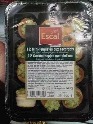 12 mini-feuilletés aux escargots