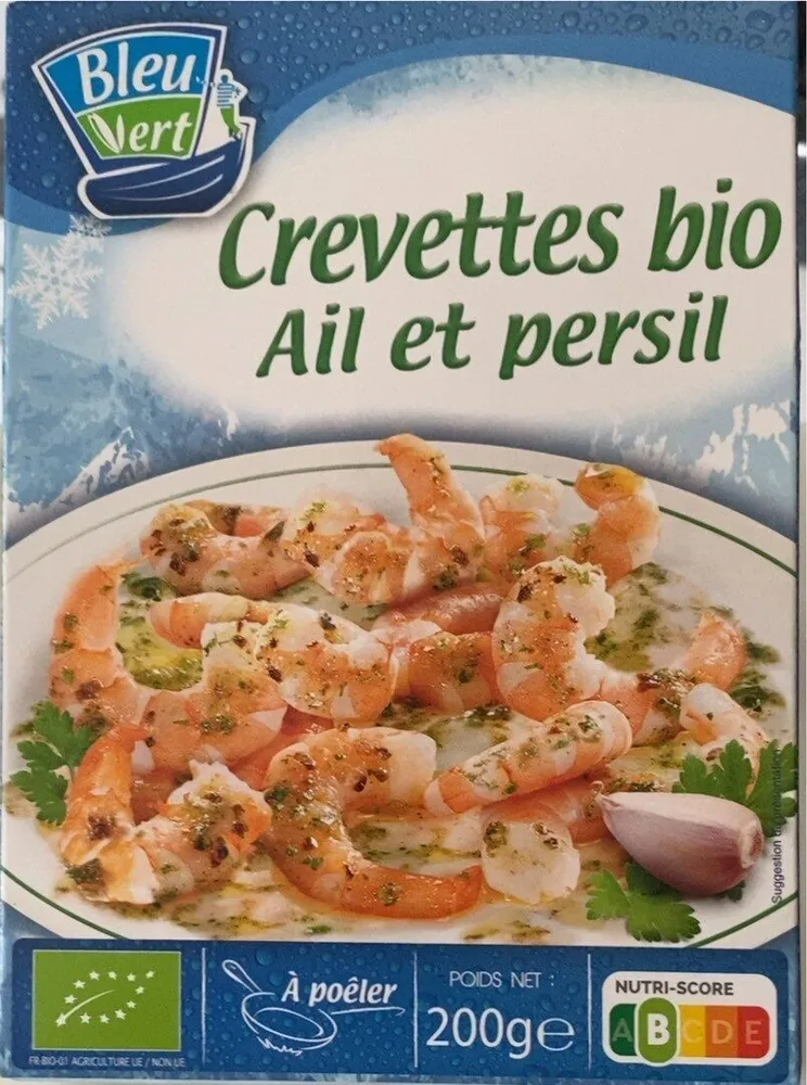 Crevettes bio Ail et persil