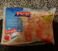 Crevettes tropicales decortiquées cuites