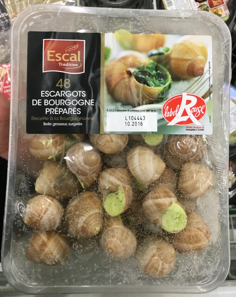 48 escargots de Bourgogne préparés