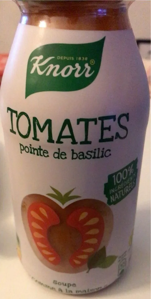 Soupe tomates pointe de basilic