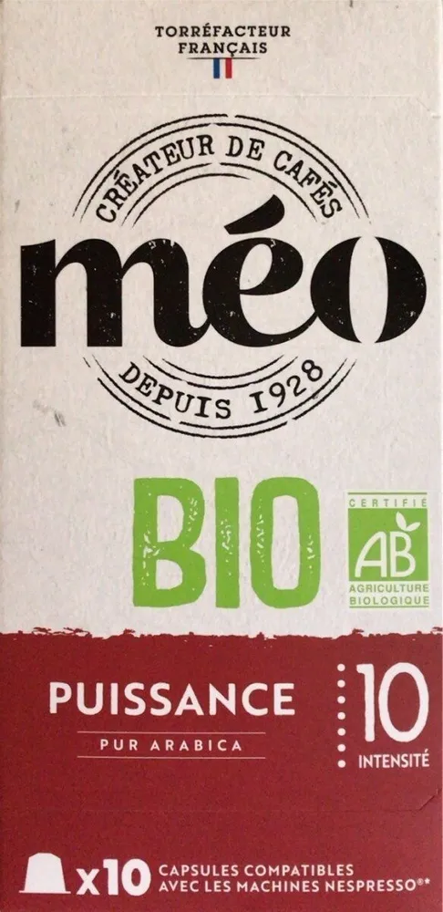 Capsules compatibles nespresso BIO - puissance 10
