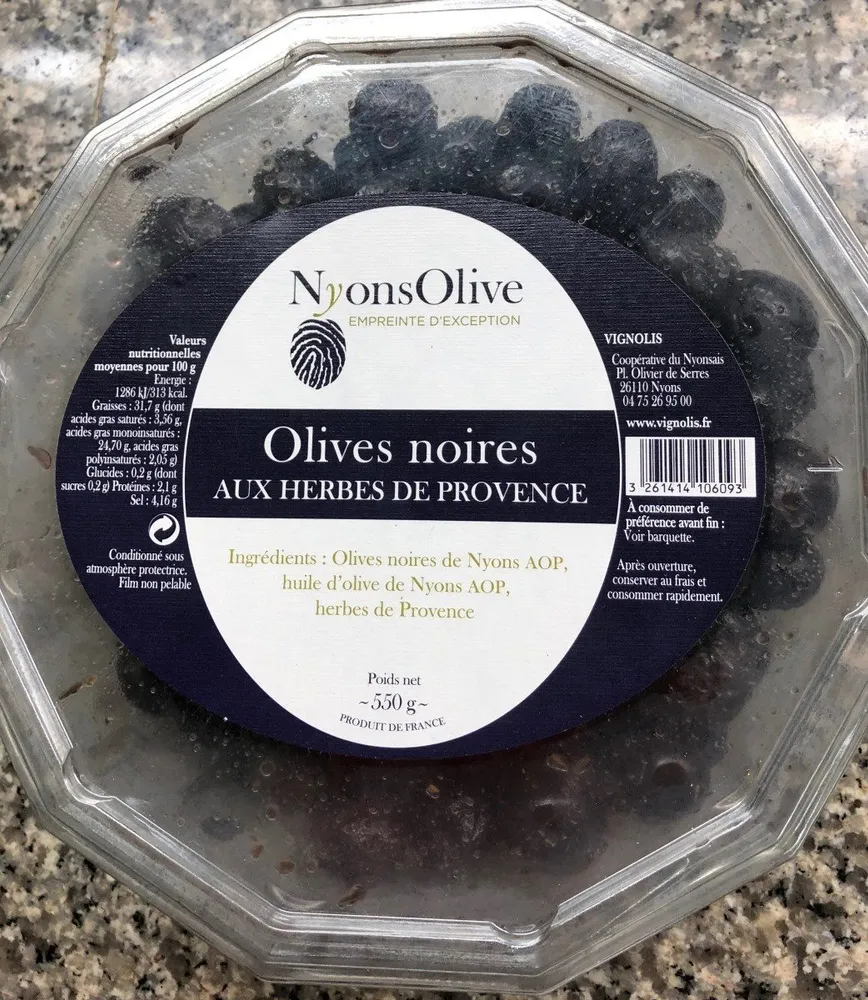 Olives noires aux herbes de provence