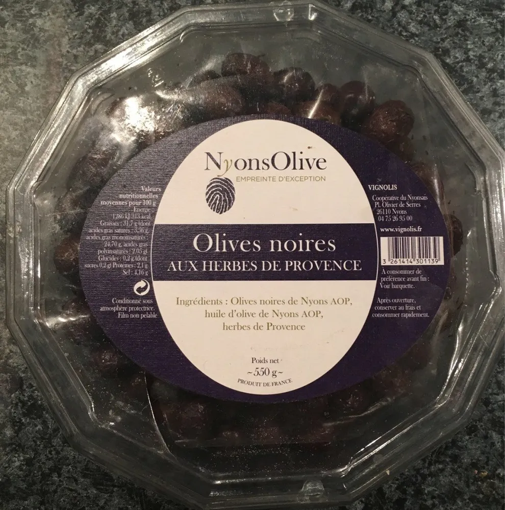 Olives noires aux herbes de provence