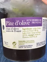 Pate d'olives aux herbes de provence