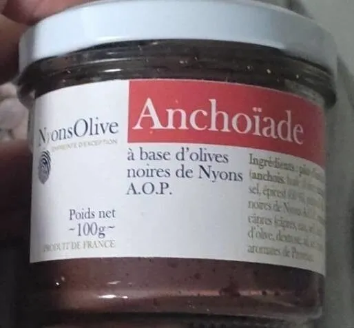 Anchoiade à base d'olives noires de Nyons AOP