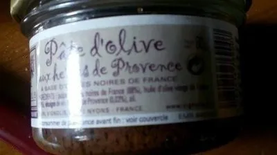 Pâte d'olive aux herbes de Provence