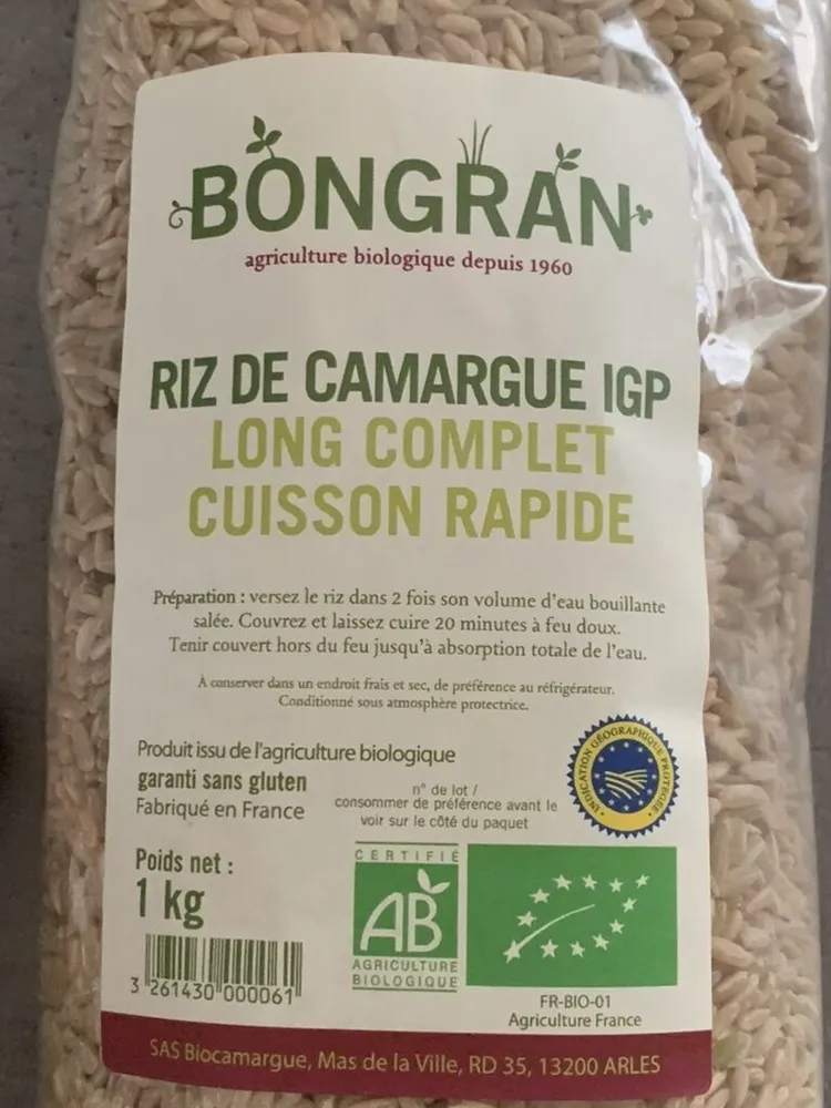 Riz de Camargue IGP long complet cuisson rapide