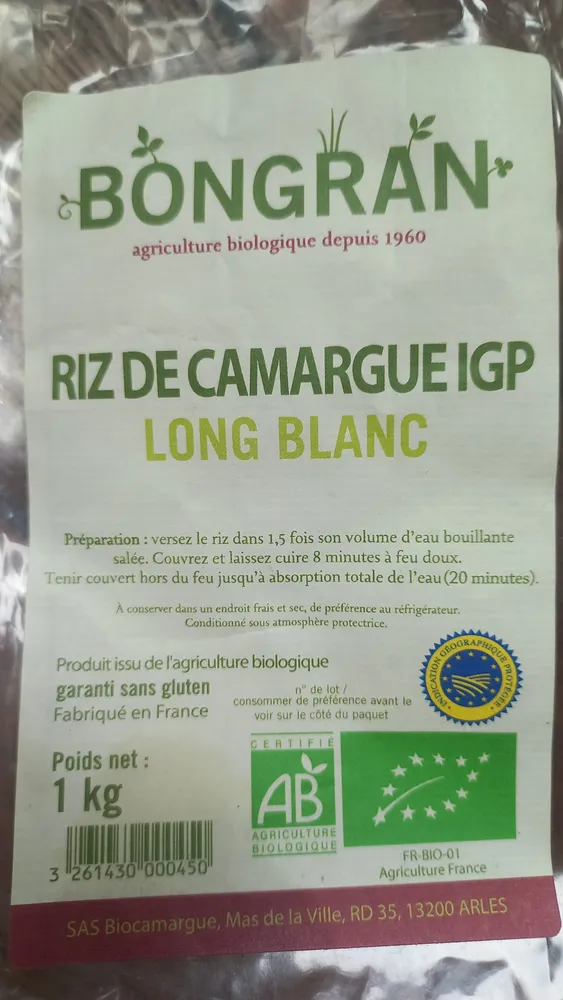 Riz Long Blanc De Camargue