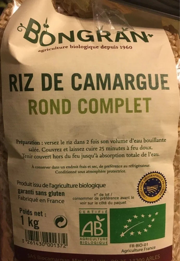 Riz de Camargue rond complet
