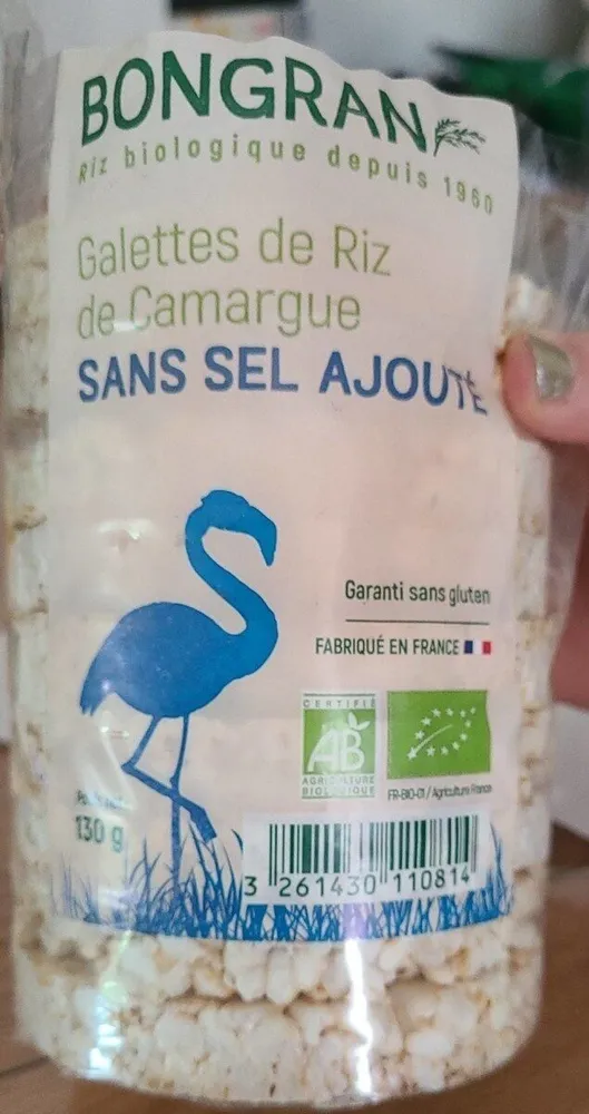 Galettes de riz de Camargue sans sel ajouté