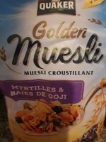 Golden muesli myrtilles baies de goji
