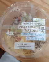 Salade trio de quinoa poulet mariné et tartinade