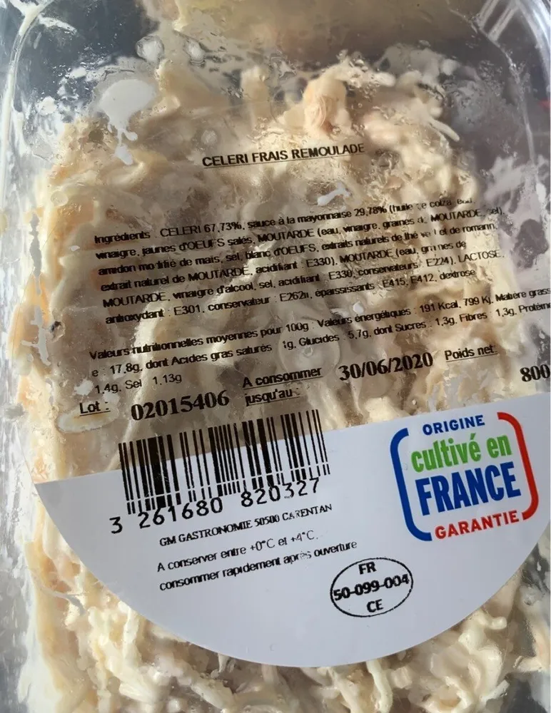 Céleri frais rémoulade