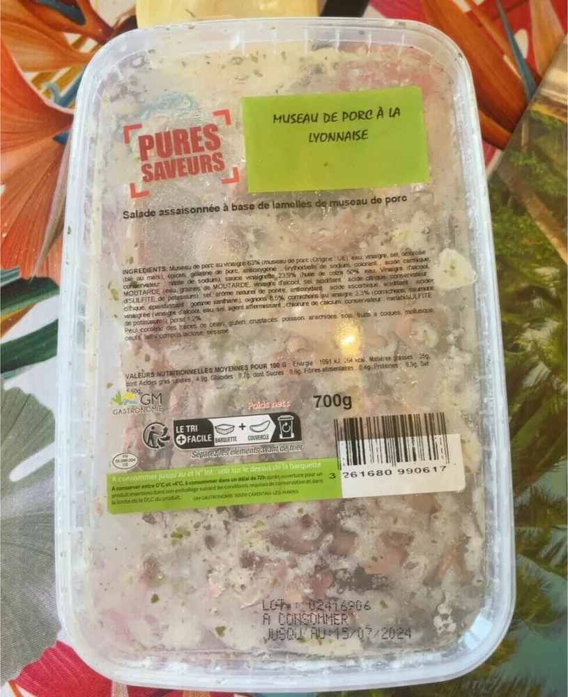 Museau de porc a la lyonnaise