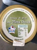 Terrine de porc aux olives vertes