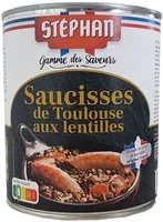 Saucisses de Toulouse aux lentilles