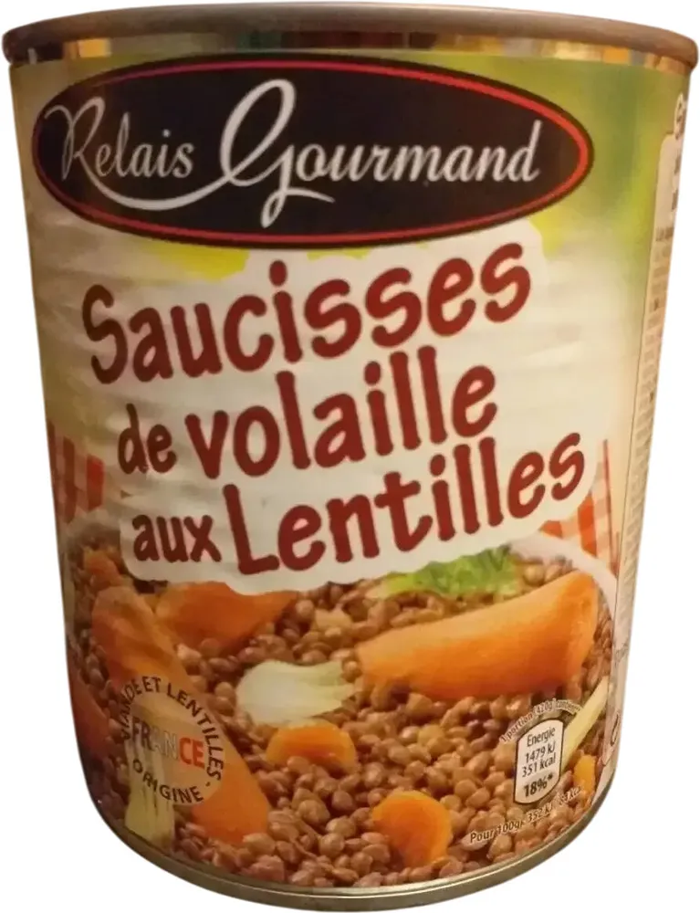 Saucisses de Volaille aux Lentilles