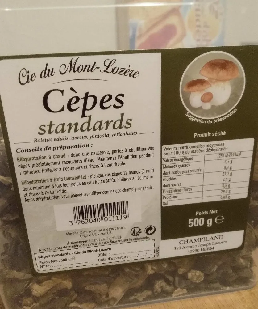 Cèpes standards