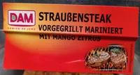 Straußensteak vorgegrillt mariniert mit Mango Zitrus