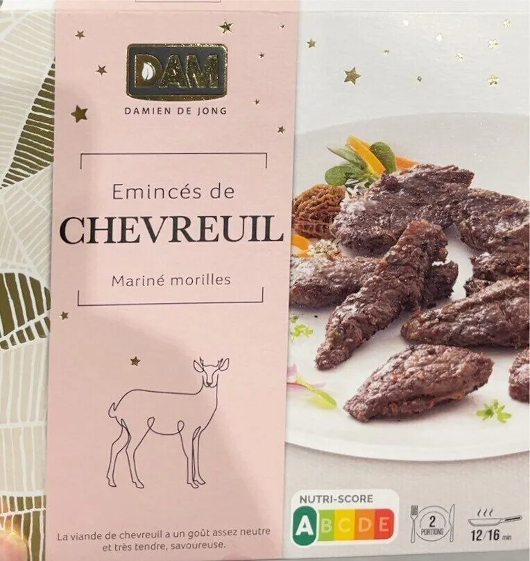 Émincés de chevreuil Mariné morilles