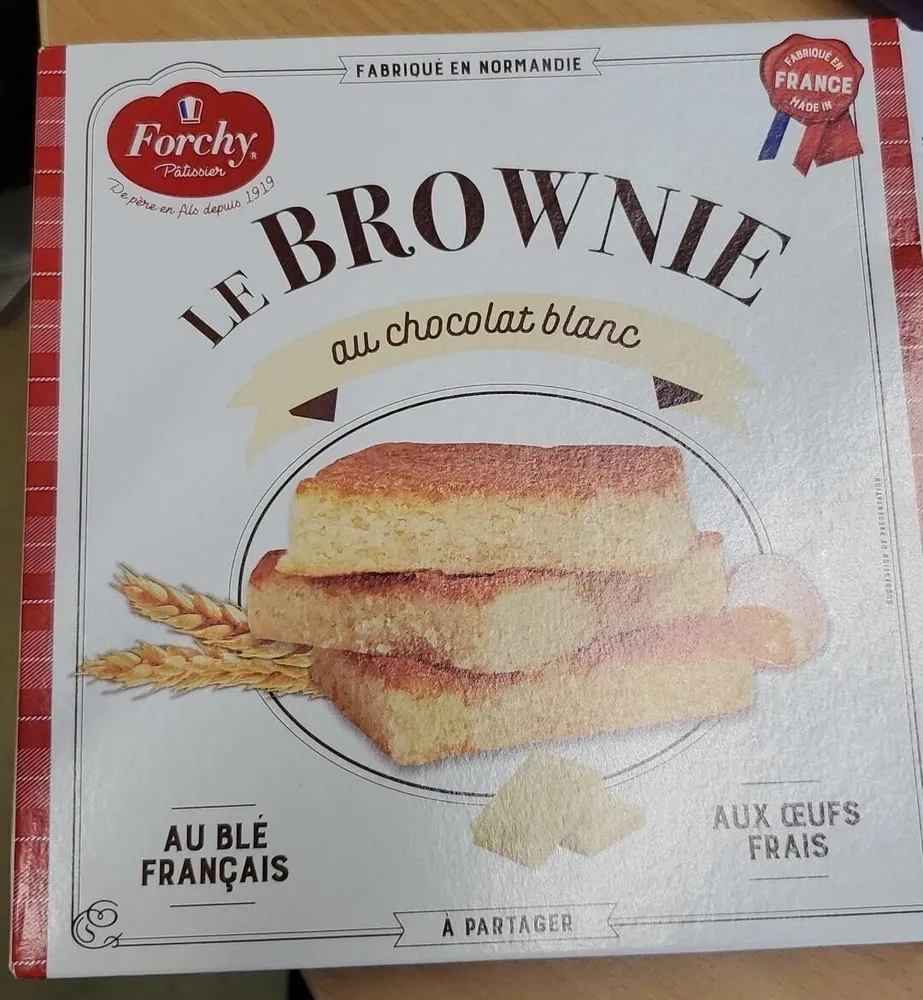 Brownie chocolat blanc