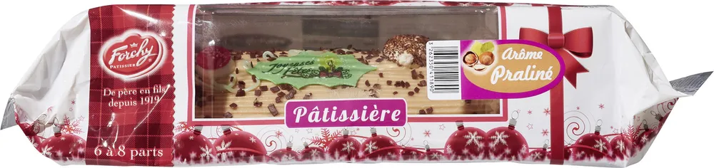 Bûche pâtissière arôme praliné