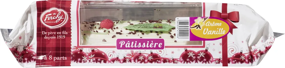 Bûche pâtissière parfum vanille