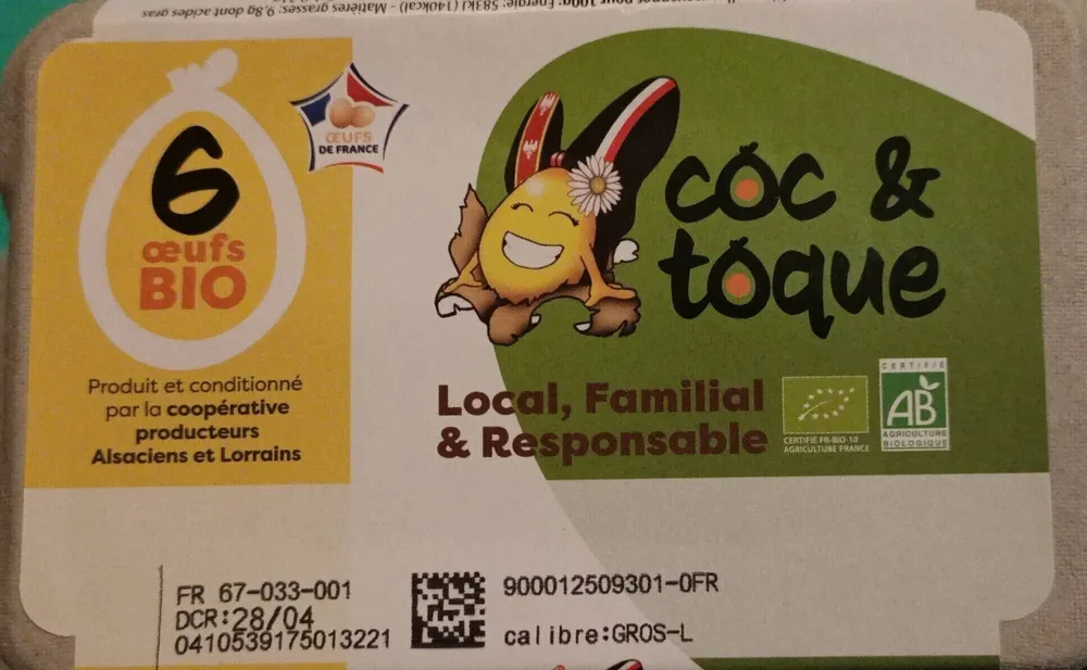 6 oeufs bio