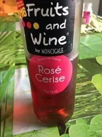 Boisson à base de vin rosé cerise FRUITS & WINE, 7°, bouteille de 75cl